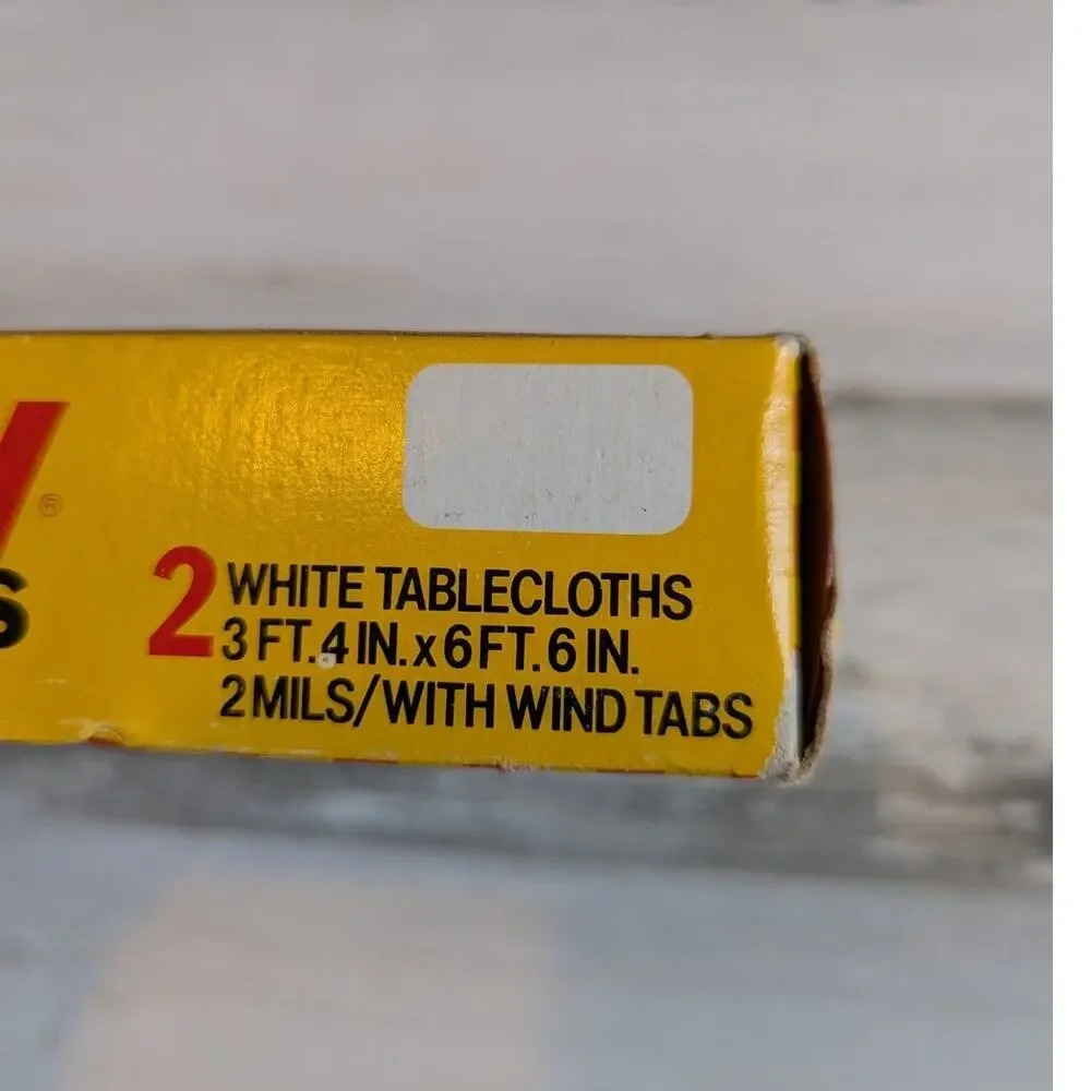 Vintage 1978 Hefty Plastic Tablecloths Set of 2 Original Box Movie Prop
